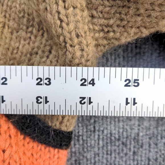 Cervelle Women's Acryclic Mohair Blend Cardigan Multi L Fall Leaf Pattern Knit - Picture 11 of 12